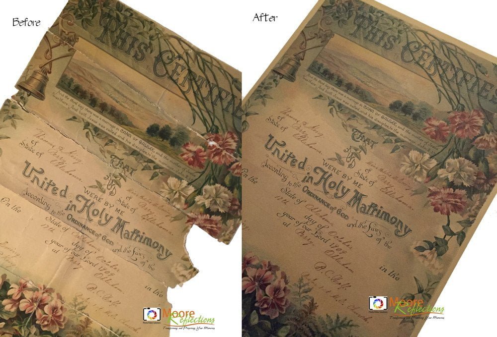 Restoration of a Marriage Certificate